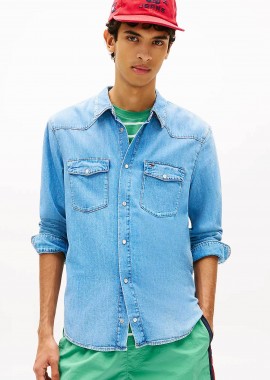 TOMMY JEANS - Tommy Jeans ανδρικό denim πουκάμισο Regular Fit