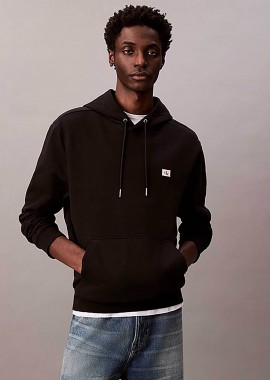 CALVIN KLEIN JEANS - Calvin Klein Jeans ανδρική μπλούζα φούτερ με κουκούλα και λογότυπο Regular Fit - LV04RC274G Μαύρο