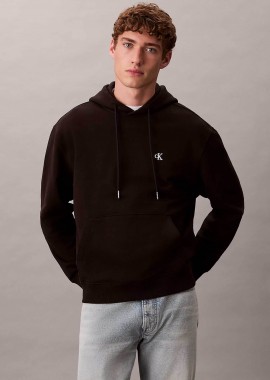 CALVIN KLEIN JEANS - Calvin Klein Jeans ανδρική μπλούζα φούτερ με κουκούλα και λογότυπο Regular Fit - LV04RC297GA Μαύρο