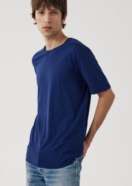 HARTFORD - Hartford ανδρικό T-shirt μονόχρωμο Regular Fit - BF65301 Μπλε