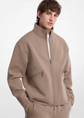 MICHAEL KORS - Michael Kors ανδρική ζακέτα φούτερ με ψηλο λαιμό - CS552H2HDT Μπεζ