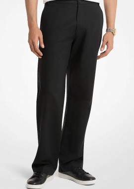 MICHAEL KORS - Michael Kors ανδρικό παντελόνι chino από λινάρι και βαμβάκι Classic Fit - CS6304BKPY Μαύρο