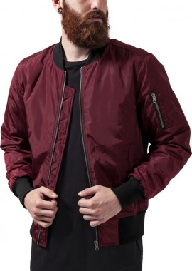 Urban Classics - Ανδρικό Μπουφάν Bomber TB1446 Urban Classics 2-Tone Burgundy/Black