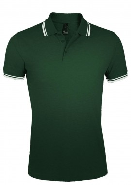 SOLS - Ανδρικό Polo Cotton Πικέ 00577 SOL'S Pasadena Forest Green/White