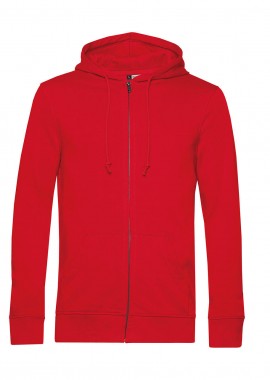 B & C - Φούτερ με Κουκούλα και Φερμουάρ WU35B B & C Inspire Organic Red