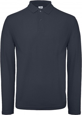 B & C - Ανδρική Μπλούζα Polo Μακρυμάνικη ID.001 LSL B & C PUI12 Navy