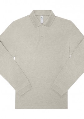 B & C - Μακρυμάνικη Μπλούζα Polo PU427 B & C My Polo 210 LSL Heather Grey Fog