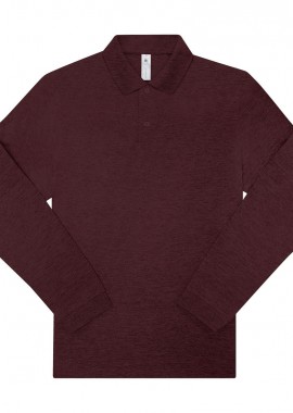 B & C - Μακρυμάνικη Μπλούζα Polo PU427 B & C My Polo 210 LSL Heather Burgundy