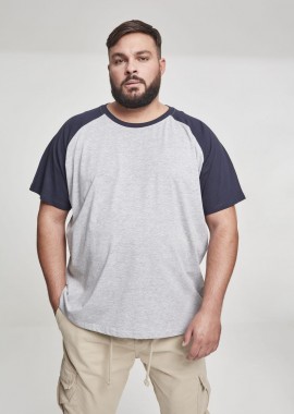 Urban Classics - T-Shirt TB639 Urban Classics Raglan Contrast Tee Grey/Navy