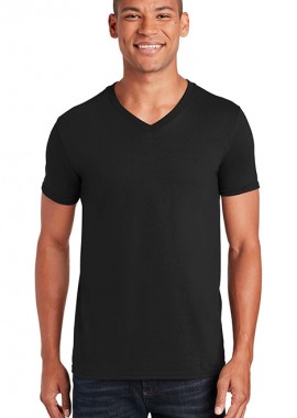 Gildan - Ανδρικό T-Shirt Softstyle 64V00 Gildan V-Neck Black
