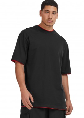 Urban Classics - T-Shirt Contrast Tall Tee TB029A Urban Classics Black/Red Μαύρο/Κόκκινο