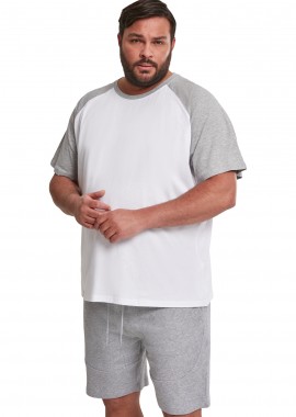 Urban Classics - T-Shirt TB639 Urban Classics Raglan Contrast Tee White/Grey
