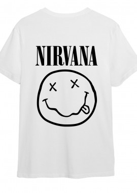 Rock Avenue - T-Shirt Nirvana Logo Album Art Rock Avenue White