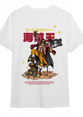 Pop Culture - T-Shirt One Piece Gol D. Roger Pop Culture White