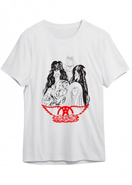 Rock Avenue - T-Shirt Aerosmith Art1 Rock Avenue White