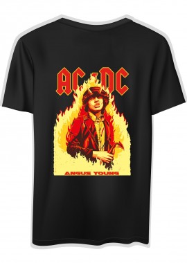 Rock Avenue - T-Shirt Angus Young Art1 Rock Avenue Black