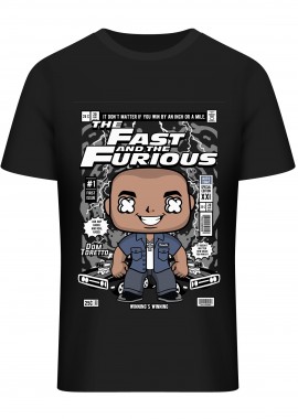 Pop Culture - T-Shirt Dom Toretto Fast and Furious Pop Culture Black
