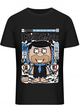Pop Culture - T-Shirt Fred Flinstones Pop Culture Black