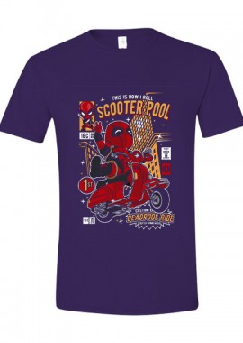 Pop Culture - T-Shirt Deadpool Scooter Pop Culture Purple