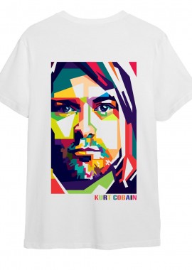 Rock Avenue - T-Shirt K Cobain Art1 Rock Avenue White