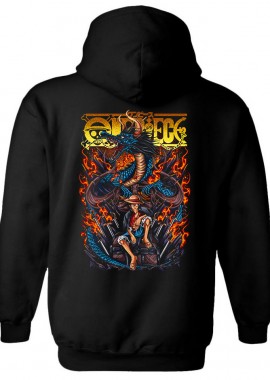 Pop Culture - Hoodie Kaido x Luffy One Piece Pop Culture Black
