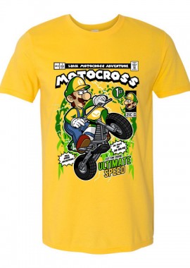 Pop Culture - T-Shirt Luigi Motocross Pop Culture Daisy