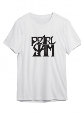 Rock Avenue - T-Shirt Pearl Jam Band Logo Art Rock Avenue White