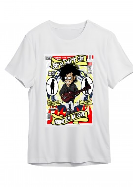 Pop Culture - T-Shirt Robert Smith The Cure Pop Culture White