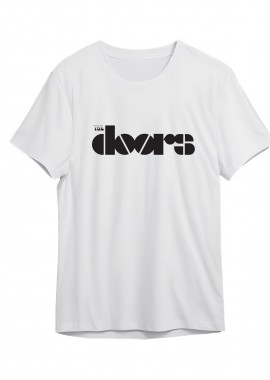Rock Avenue - T-Shirt The Doors Band Logo Name Rock Avenue White