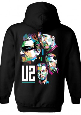 Rock Avenue - Hoodie U2 Art1 Rock Avenue Black