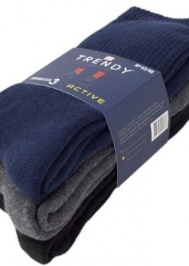 Trendy - Ανδρικές κάλτσες πετσετέ ACTIVE 3 ζευγάρια Βαμβακερές Trendy 33674 Σκούρο Πολύχρωμο