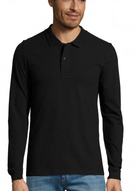 SOLS - Ανδρική Μπλούζα Polo Πικέ Μακρυμάνικη 02087 Sol's Perfect LSL Men Black