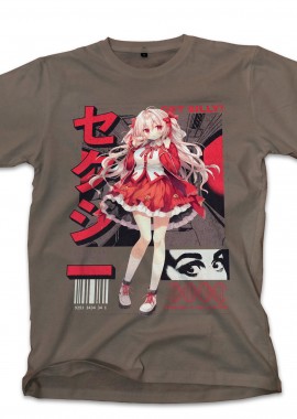 Pop Culture - T-Shirt Anime Silly Girl Pop Culture Military Green