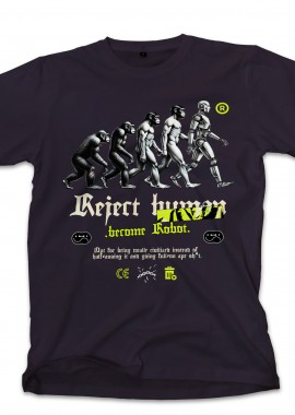 Pop Culture - T-Shirt Reject Human Pop Culture Black