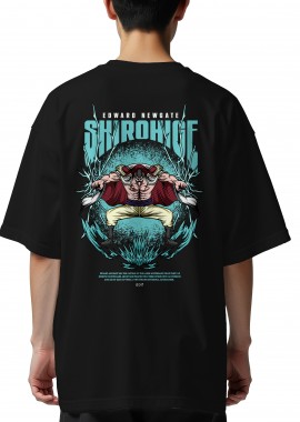Pop Culture - Oversized T-Shirt One Piece Shirohige White Pop Culture Black