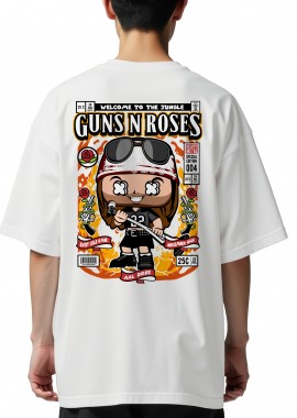 Pop Culture - Oversized T-Shirt Axl Rose Pop Culture White