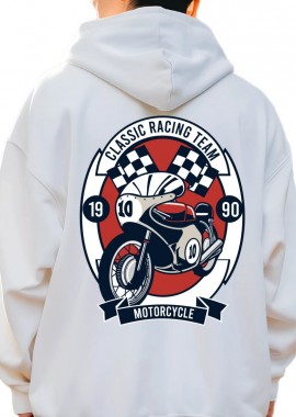 Pop Culture - Hoodie Classic Racing Team Pop Culture White