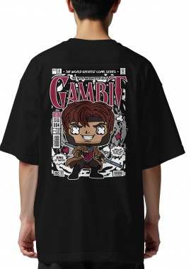 Pop Culture - Oversized T-Shirt Gambit Pop Culture Black