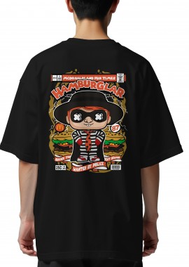 Pop Culture - Oversized T-Shirt Hamburglar Pop Culture Black