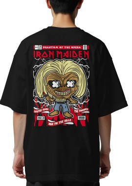 Pop Culture - Oversized T-Shirt Iron Maiden Killer Eddie Pop Culture Black