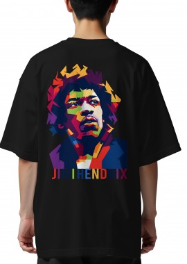 Rock Avenue - Oversized T-Shirt J Hendrix Art1 Rock Avenue Black