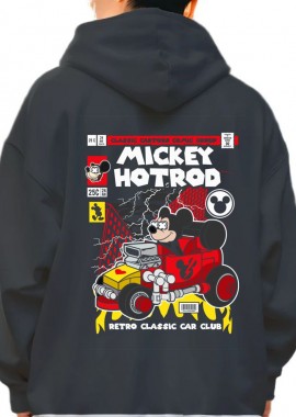 Pop Culture - Hoodie Mickey Hot Rod Pop Culture Black