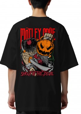 Rock Avenue - Oversized T-Shirt Motley Crue Art1 Rock Avenue Black