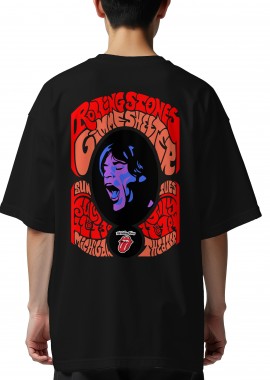 Rock Avenue - Oversized T-Shirt Rolling Stones Art1 Rock Avenue Black