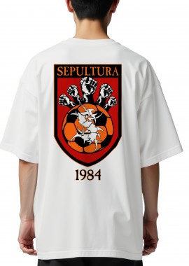 Rock Avenue - Oversized T-Shirt Sepultura 1984 Rock Avenue White