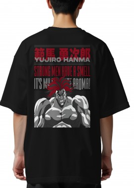 Pop Culture - Oversized T-Shirt Ujiro Baki Hanma Pop Culture Black
