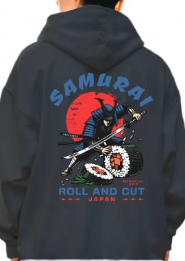 Pop Culture - Hoodie Samurai Sushi Pop Culture Black
