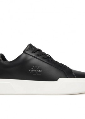 Calvin Klein - Ανδρικά Δερμάτινα Sneakers Calvin Klein YM0YM01344-06W Μαύρα