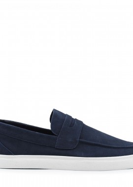 S. Oliver - Ανδρικά Δερμάτινα Loafers s.Oliver 2177869.5750 Μπλε Suede