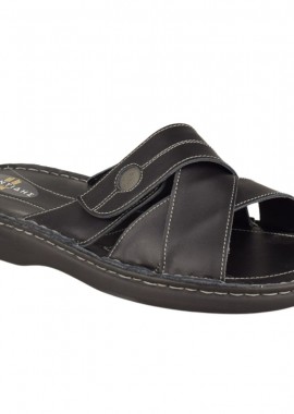 Υφαντίδης - Ανδρικές Δερμάτινες Παντόφλες | Υφαντίδης | Αερόσολες | 321219 | Μαύρο